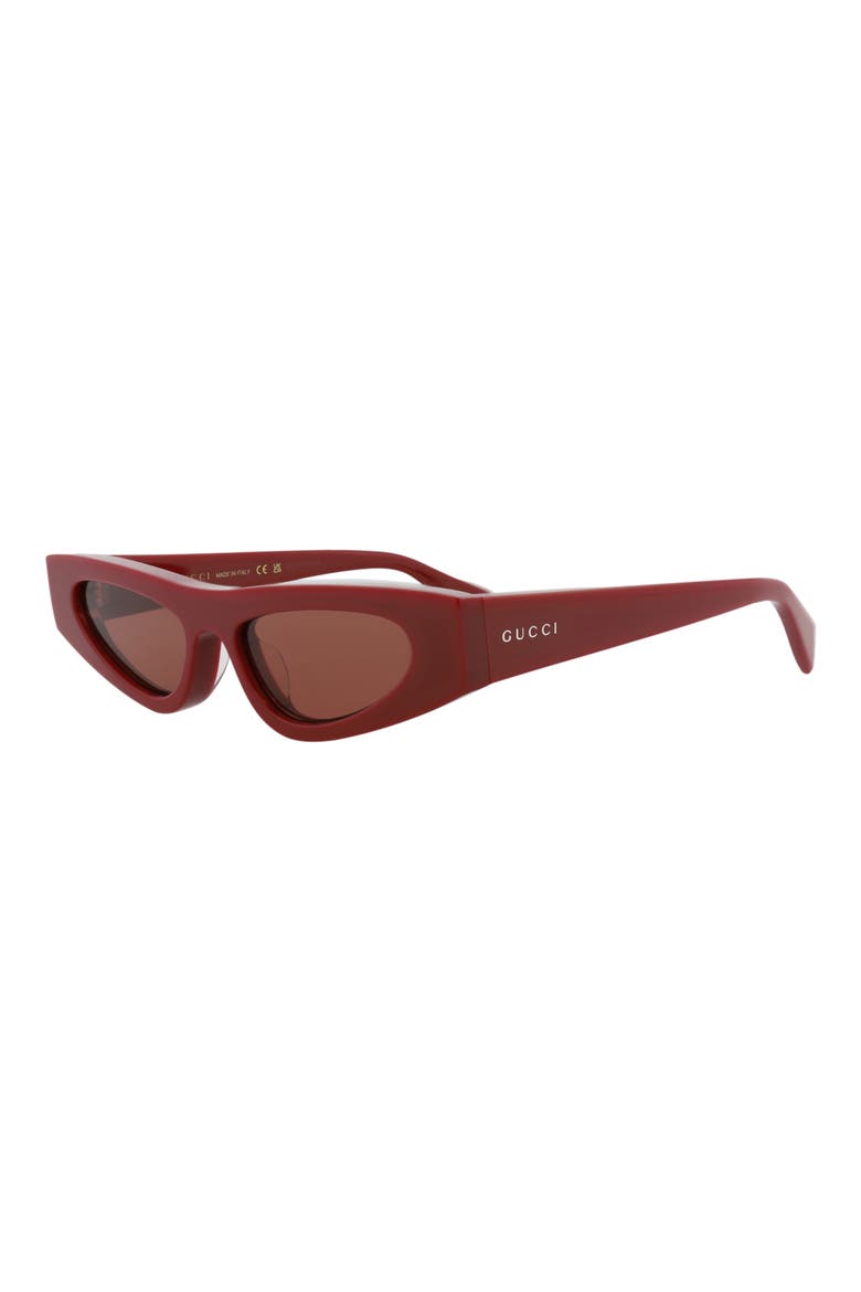 51mm Cat Eye Sunglasses, Alternate, color, BURGUNDY BURGUNDY BROWN
