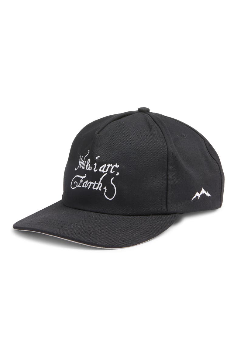 Earth Cap Snapback Baseball Cap, Main, color, BLACK