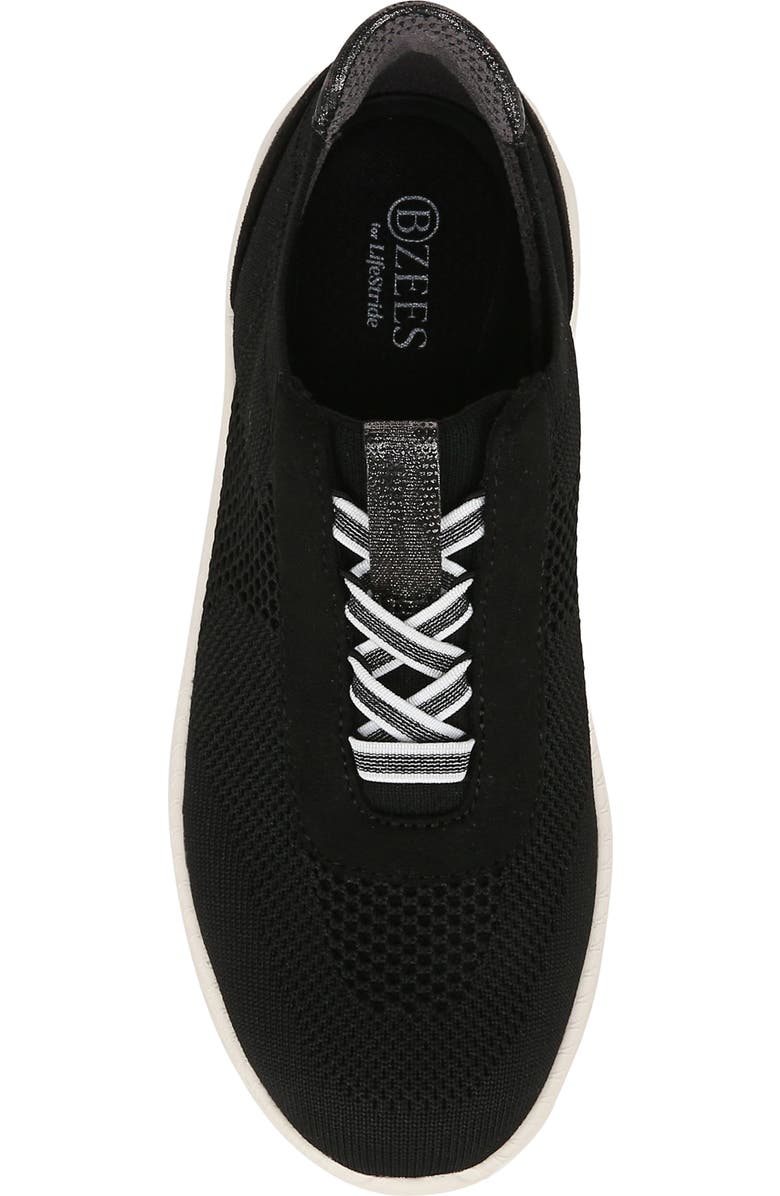 LifeStride Wanderer Wedge Sneaker, Alternate, color, Black Engineered Knit