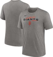 Nike Men's Nike Heather Charcoal San Francisco Giants We Are All Tri-Blend T-Shirt