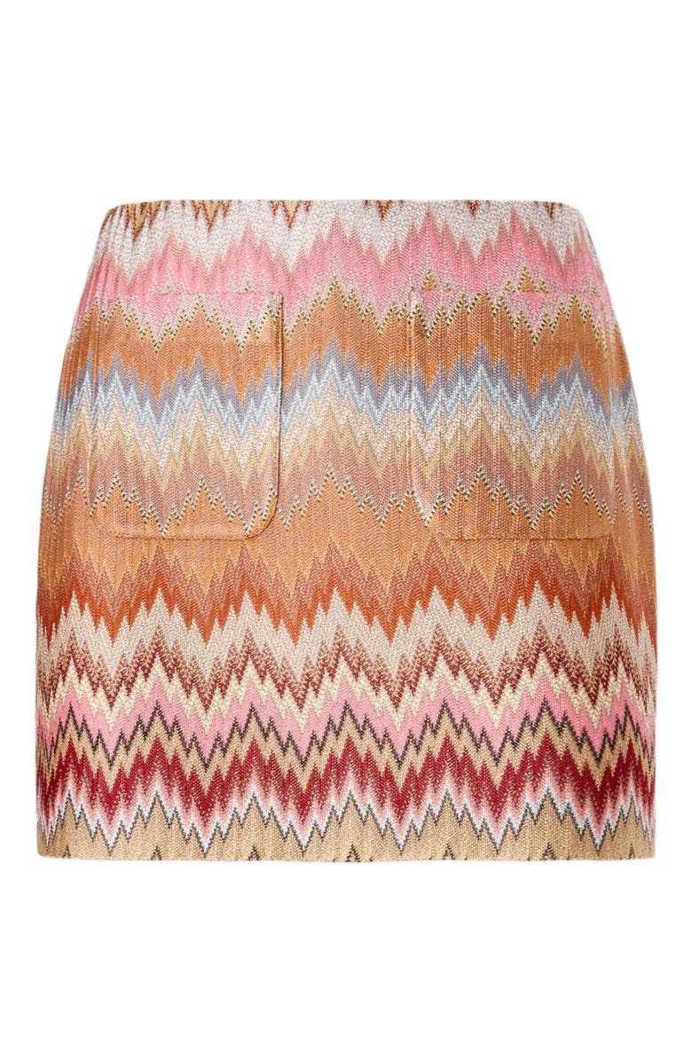 Missoni Viscose Chevron Snake-pattern Mini Skirt, Alternate, color, Green
Brown