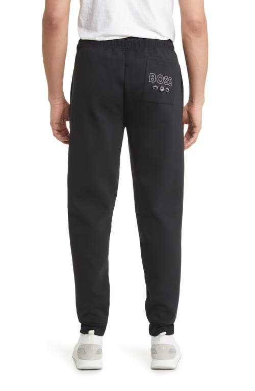 Shop Hugo Boss Boss X Nfl Cotton Blend Joggers In Buffalo Bills Black