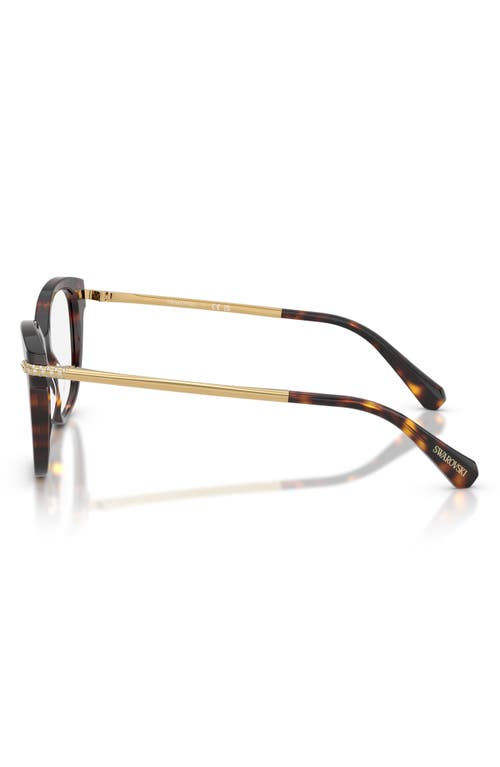 Swarovski 49mm Crystal Embellished Square Optical Glasses