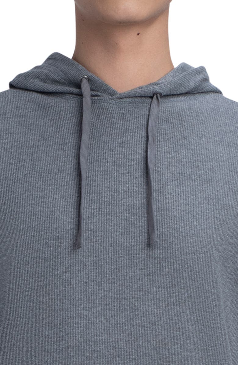 Bugatchi Comfort Knit Cotton Hoodie, Alternate, color, Charcoal