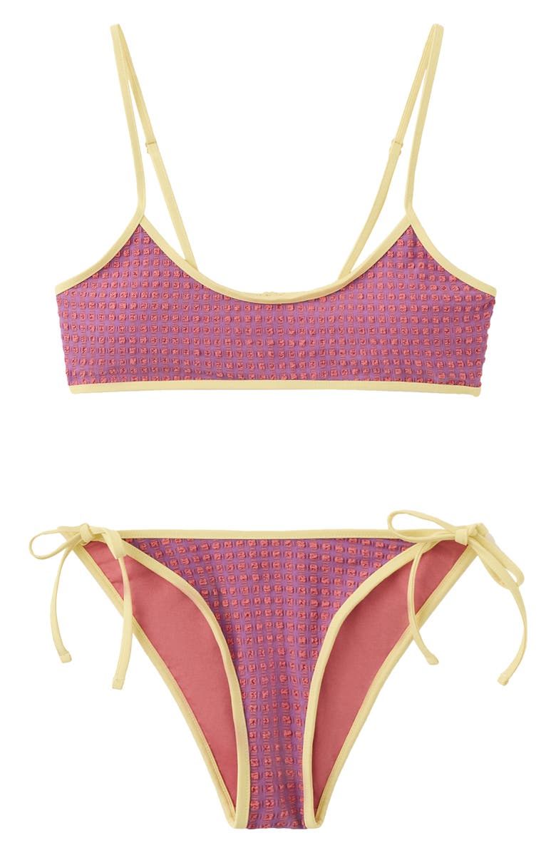 MANGO TEEN Textured Two-Piece Swimsuit, Alternate, color,