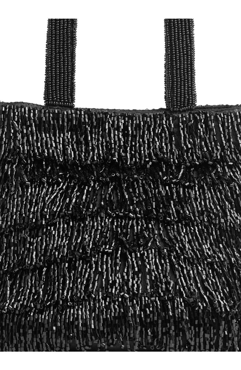 LK Bennett Beaded Shoulder Bag, Alternate, color, Black