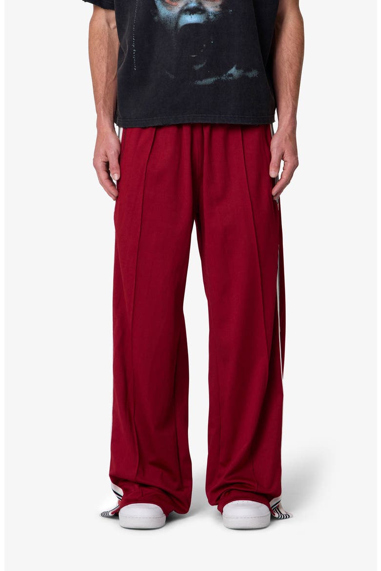 Side Snap Striped Track Pants, Main, color, RED