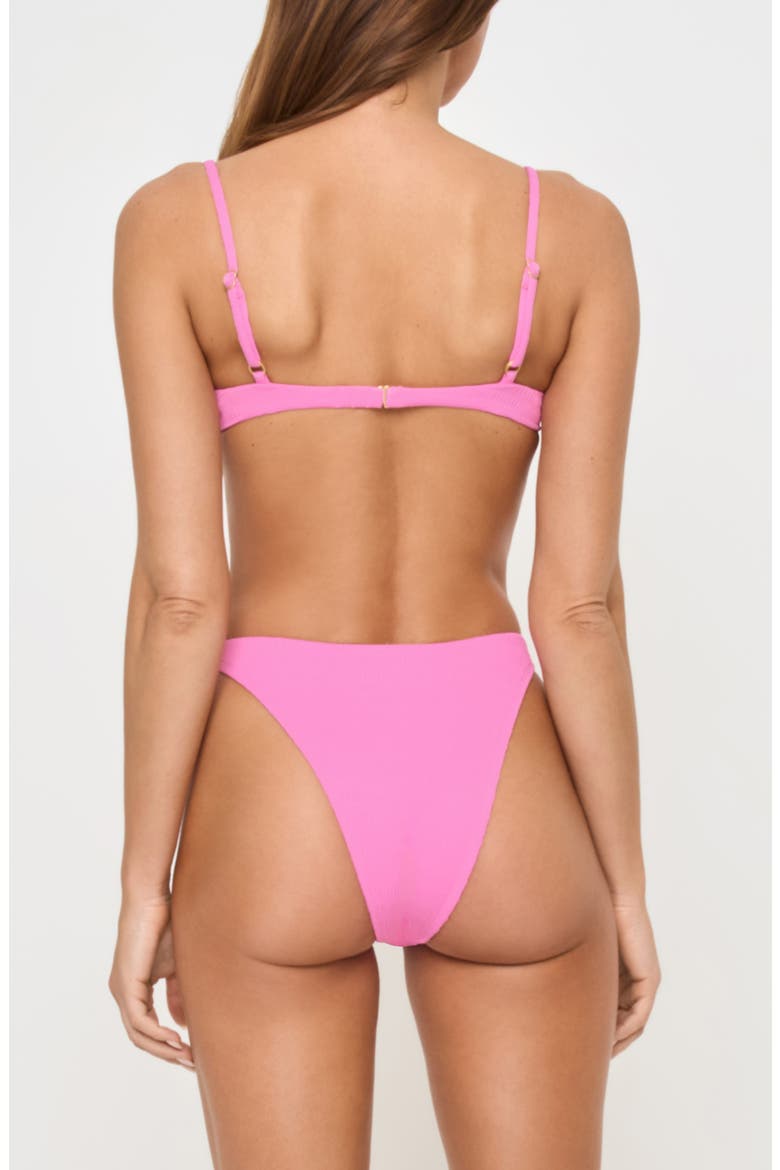 Belle Underwire Pucker Textured Bikini Top, Alternate, color, HOTTEST PINK
