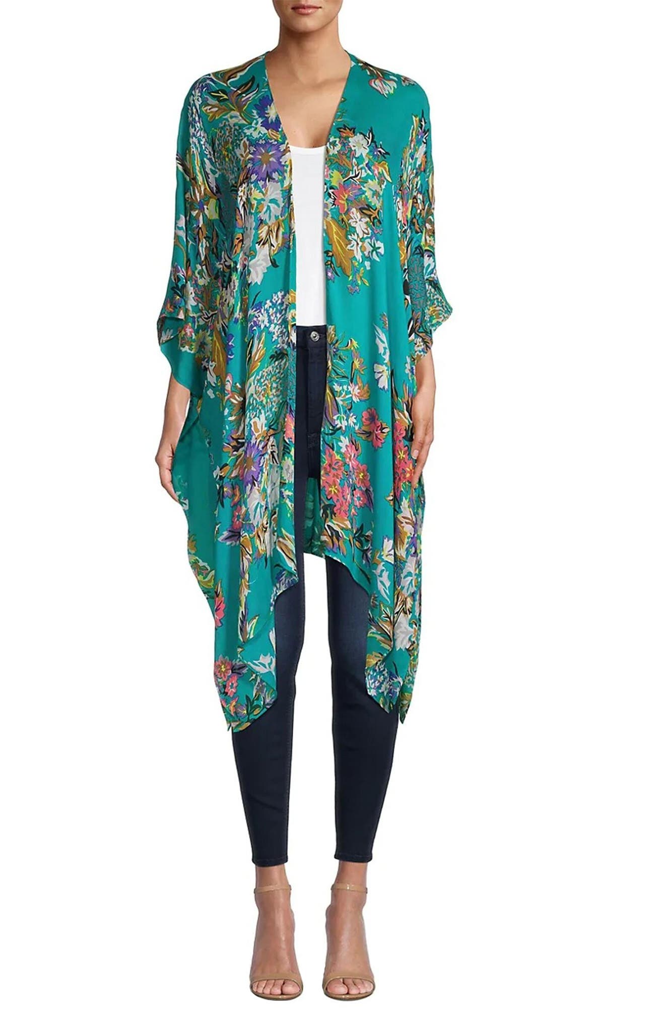 SAACHI Lasdon Floral Print Ruana