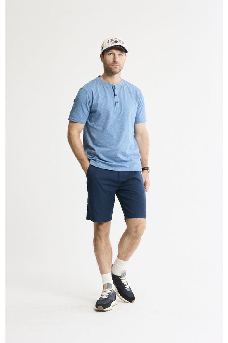 Luxe Knit Short Sleeve Henley Shirt, Alternate, color, Navy