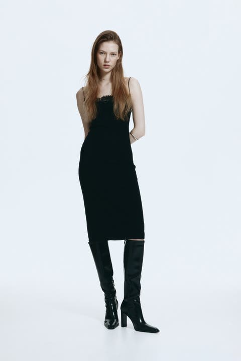 Lace-trimmed Dress