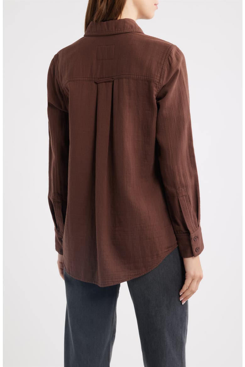 Freeman Cotton Button-Up Shirt, Alternate, color, ESPRESSO