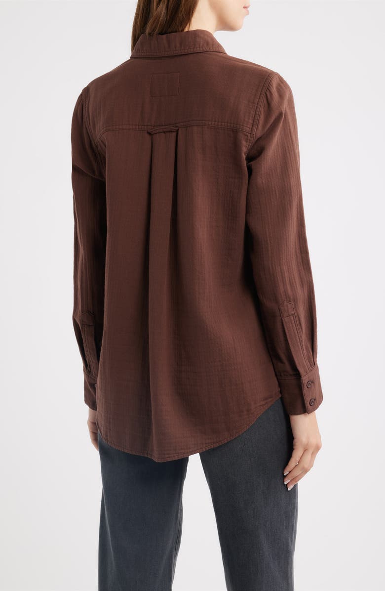 Rails Freeman Cotton Button-Up Shirt, Alternate, color, Espresso