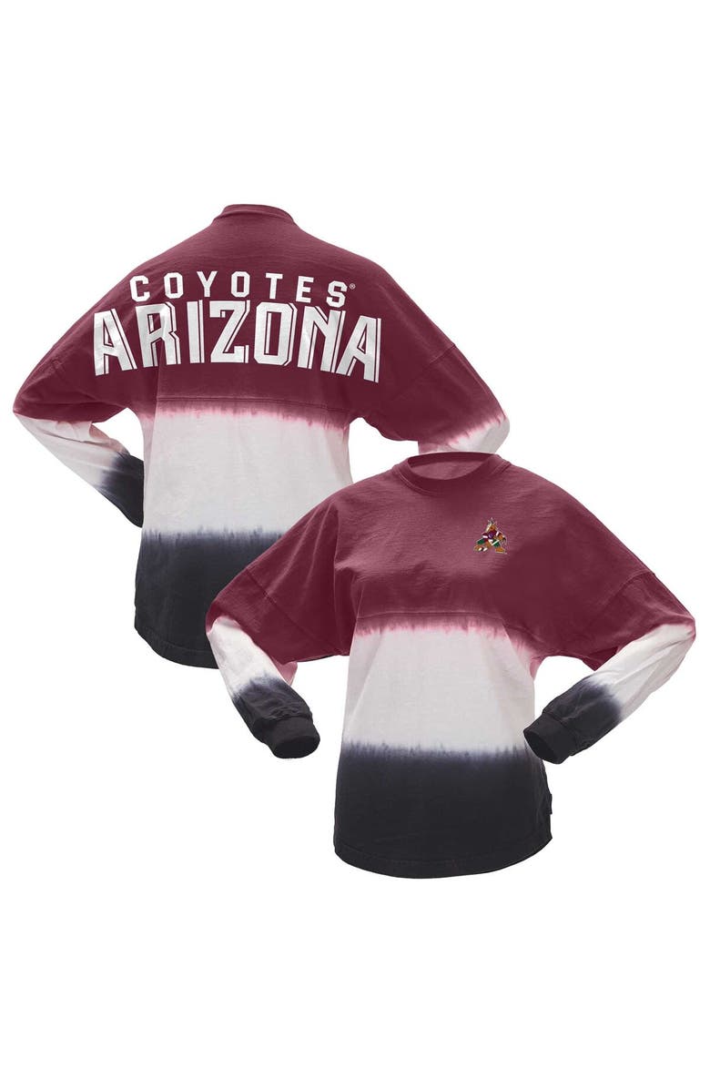 SPIRIT JERSEY Women's Fanatics Branded Garnet/Black Arizona Coyotes Ombre Long Sleeve T-Shirt, Alternate, color, 