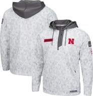 COLOSSEUM Men's Colosseum Arctic Camo Nebraska Huskers OHT Military Appreciation Quarter-Zip Hoodie