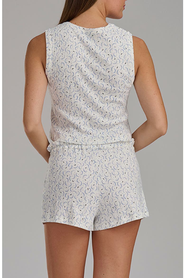 Logo Detail Cotton Short Pajamas, Alternate, color, CRESCENT MOON