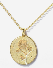 Little Sky Stone Gold Birth Flower Necklace