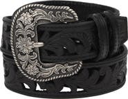Frye Laser Cut Western Leather Belt