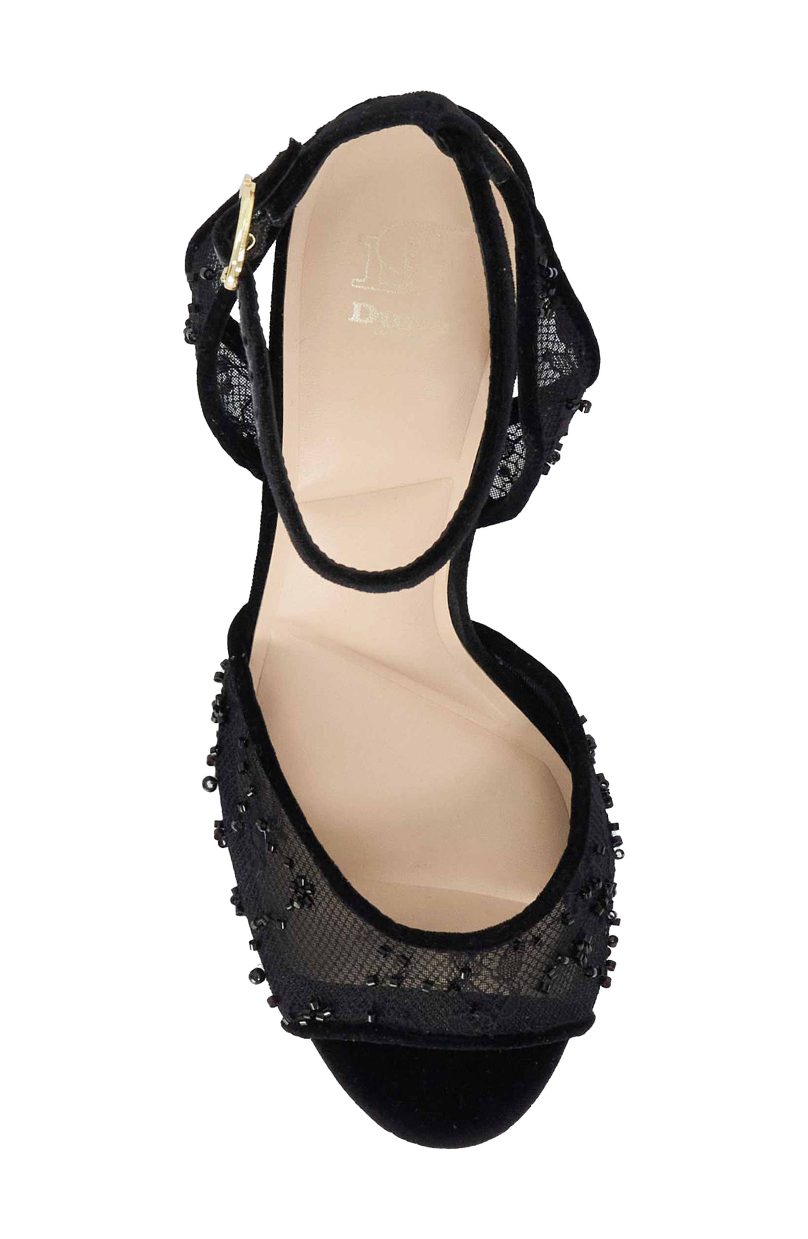 Miimi Beaded Ankle Strap Sandal, Alternate, color, BLACK