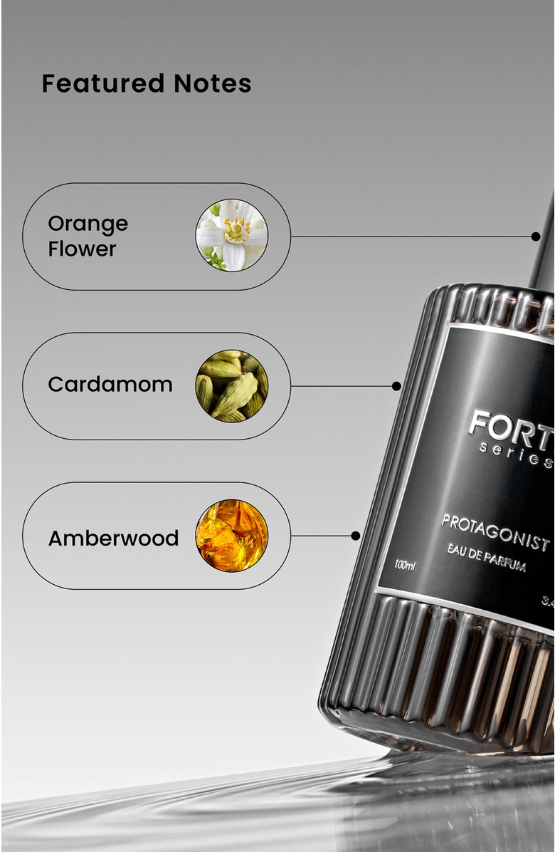 Forte Series Protagonist Eau de Parfum (3.4 oz ) ,  Sweet & Woody, Alternate, color, Black