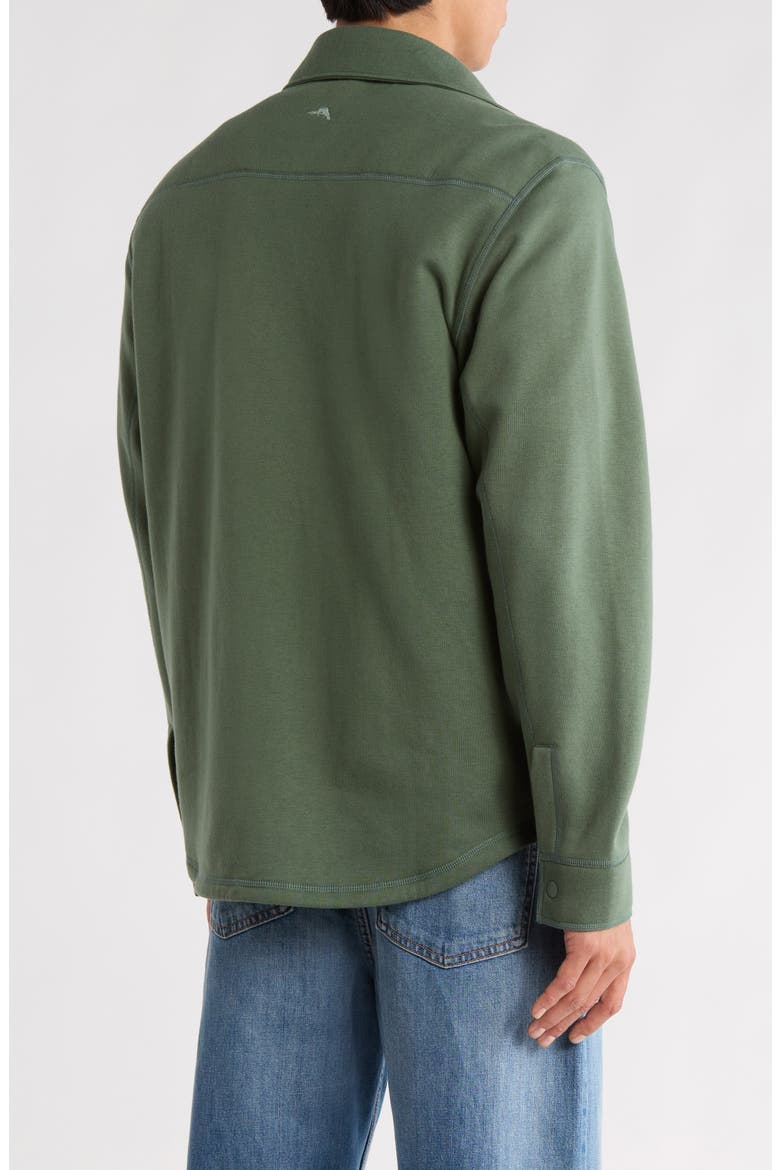 Roma Button Down Shirt Jacket, Alternate, color, DARK JADE