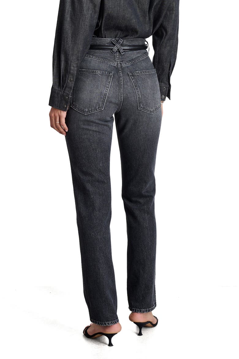 Carla High Waist Straight Leg Jeans, Alternate, color, ZURICH BLACK WASH