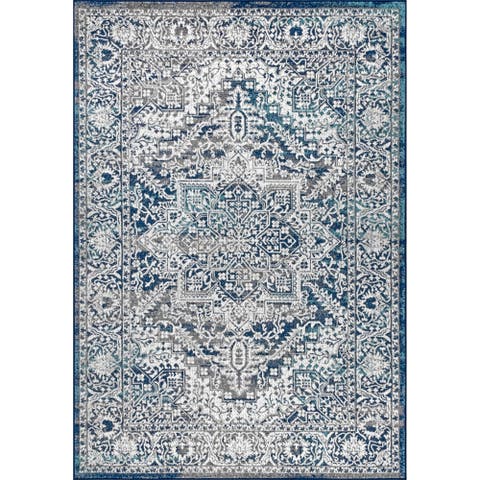Modern Persian Vintage Medallion Area Rug