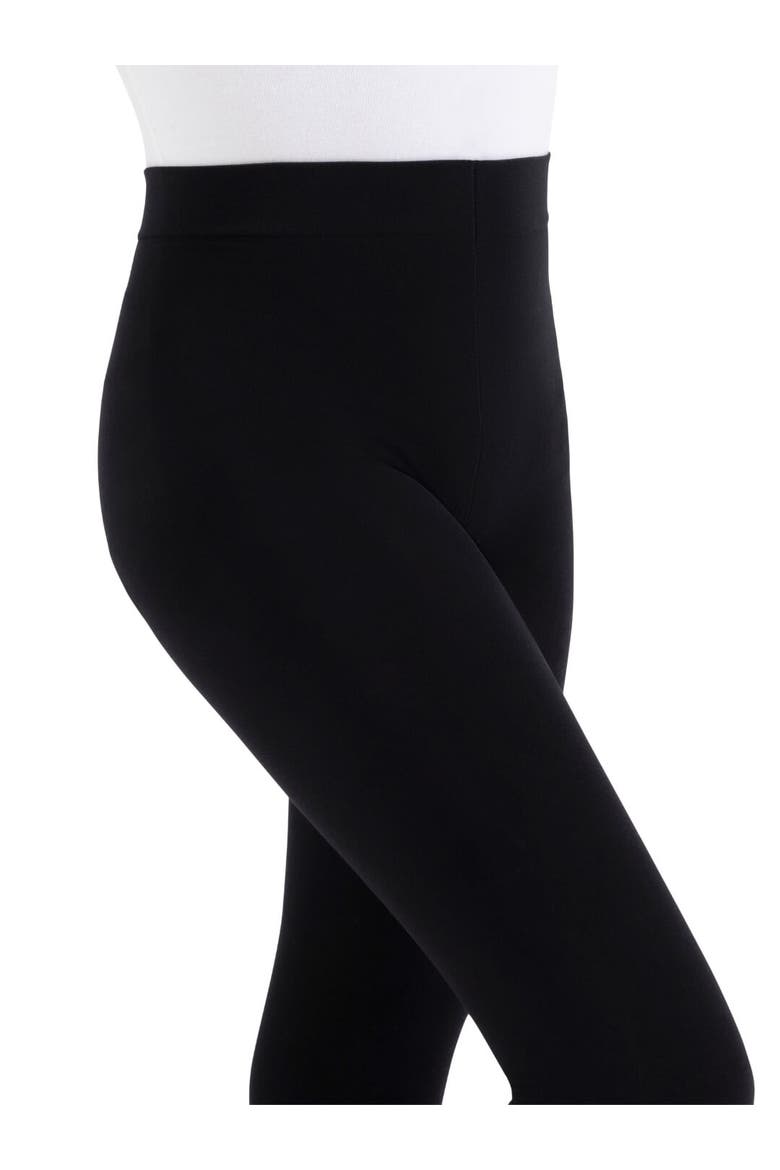 Ultra Soft Footless Tight w Self Knit Waist Band, Alternate, color, black
