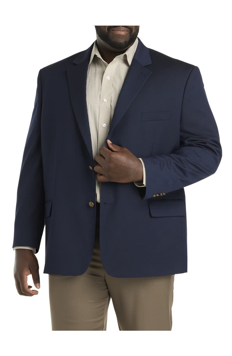 Oak Hill by DXL Big & Tall Classic Blazer, Main, color, Navy