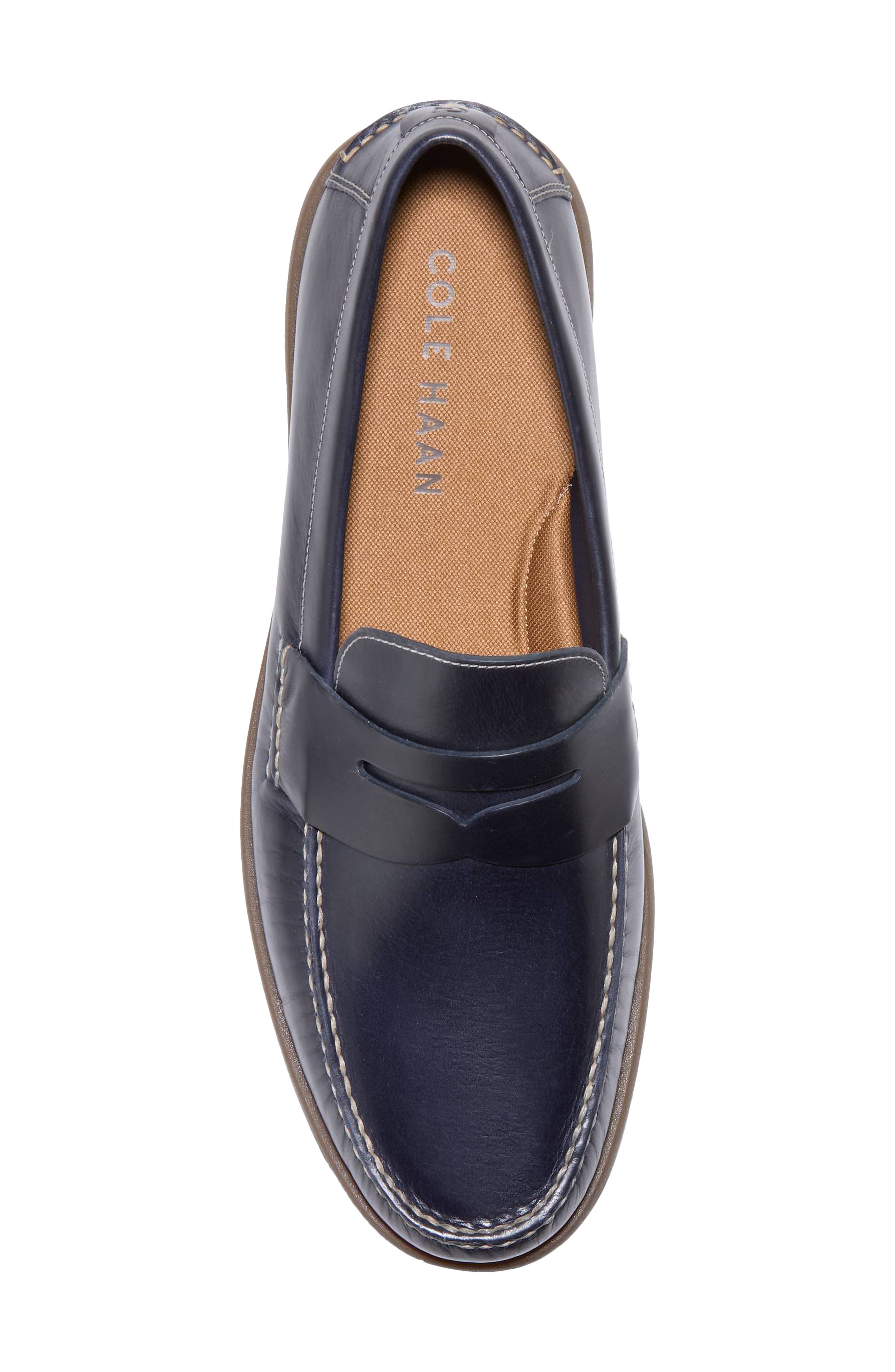 Cole Haan Brower Water Resistant Penny Loafer, Alternate, color, Midnight Moon / Gum