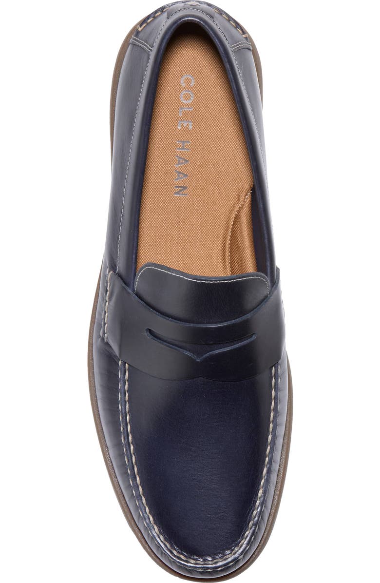 Cole Haan Brower Water Resistant Penny Loafer, Alternate, color, Midnight Moon / Gum