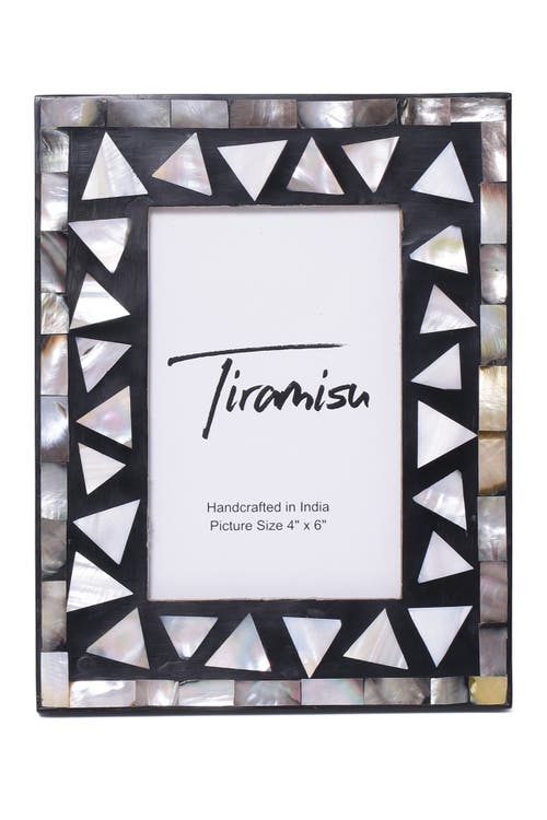Tiramisu Mother-of-pearl Picture Frame -triangle Pattern In Multi