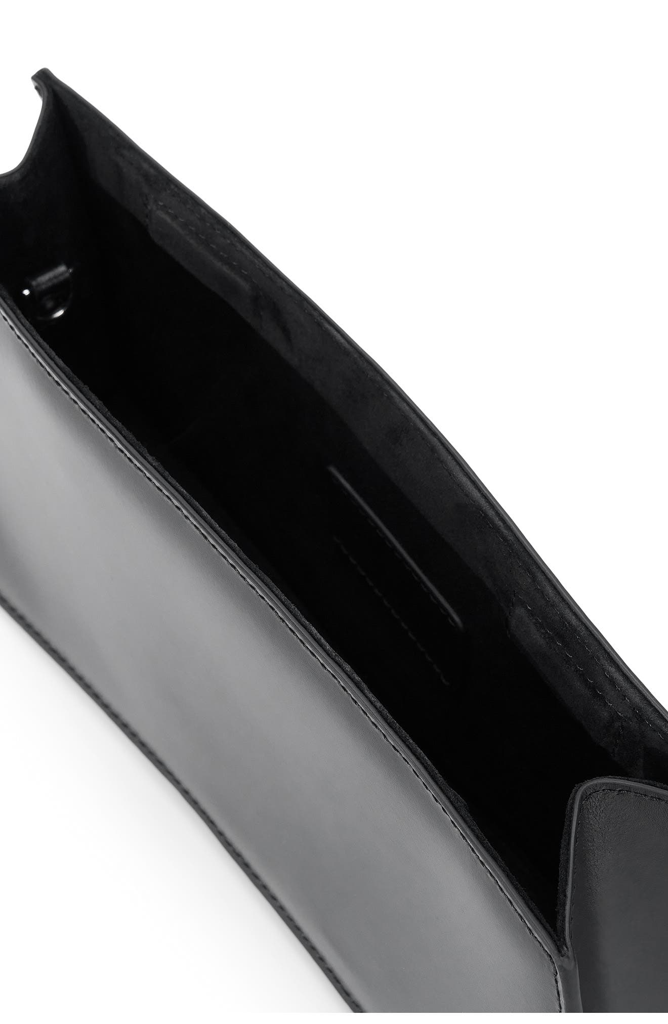 STAUD Coco Leather Shoulder Bag, Alternate, color, Black