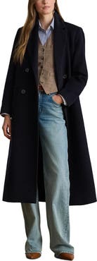 Lauren Ralph Lauren Wool Blend Double Breasted Coat
