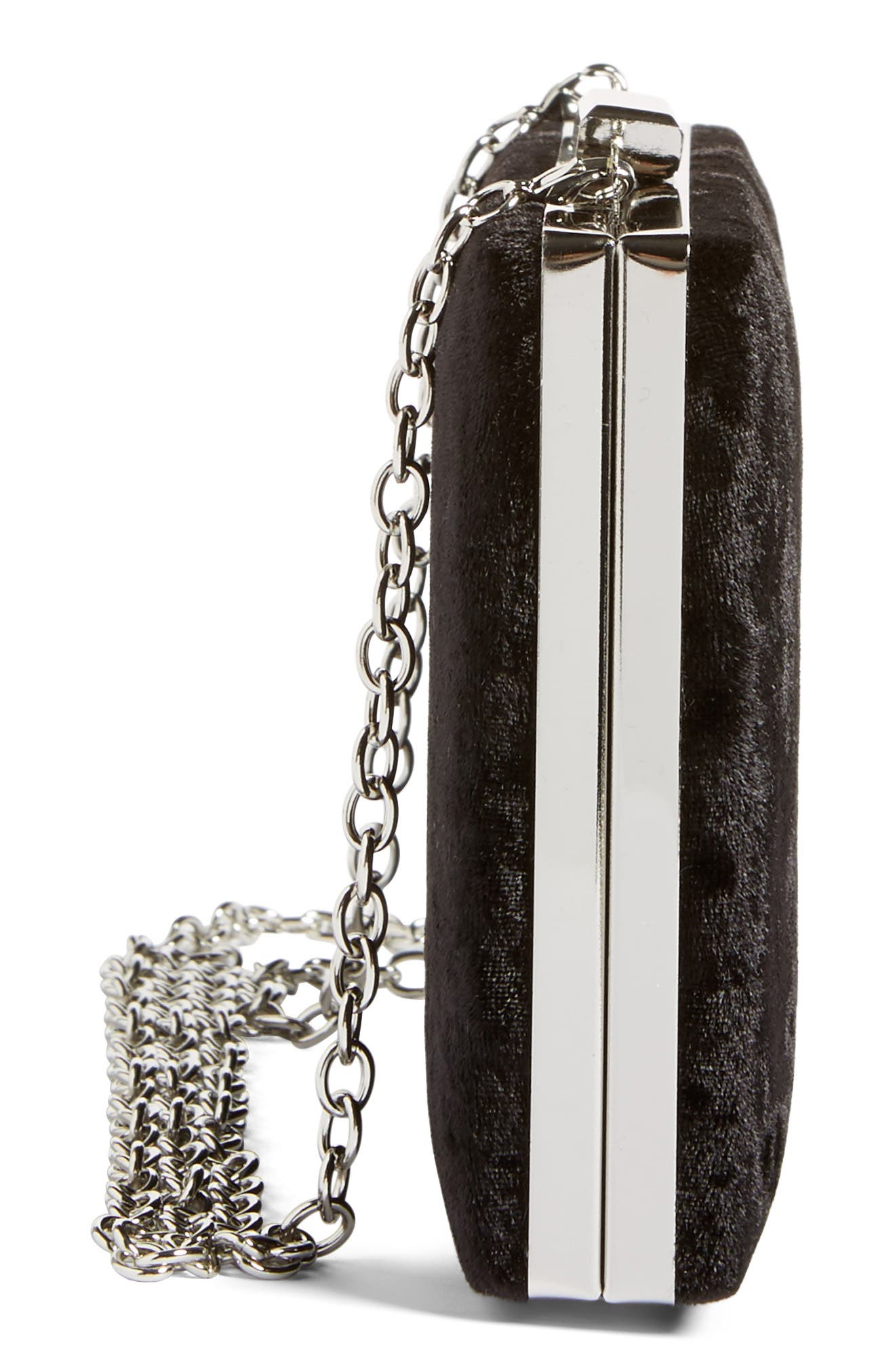 Glint Crushed Velvet Minaudière, Alternate, color, 