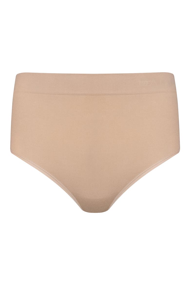 Comfort Seamless Shaping Thong, Alternate, color, CAPPUCCINO