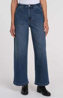 Sanctuary Denim Celeste High Rise Elastic Waist Wide Leg Jeans