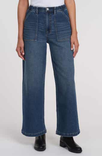 Sanctuary Denim Celeste High Rise Elastic Waist Wide Leg Jeans