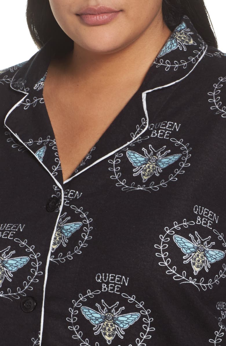 PJ Salvage Playful Print Flannel Pajamas, Alternate, color,