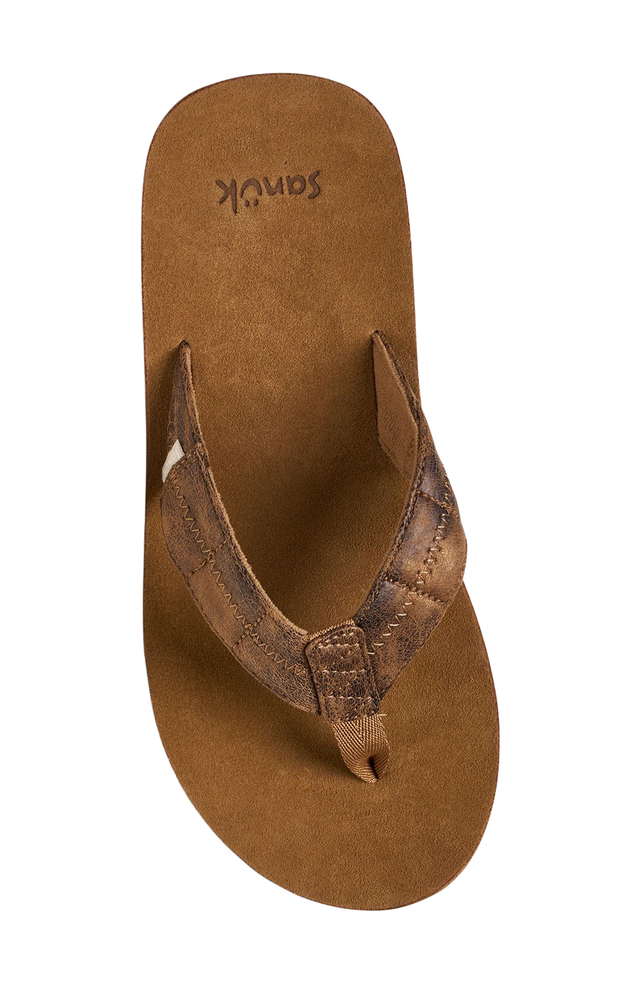 Hideout Flip Flop, Alternate, color, TOBACCO BROWN