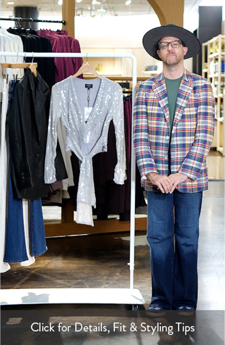 Emelia Sequin Wrap Long Sleeve Bodysuit, sales video thumbnail