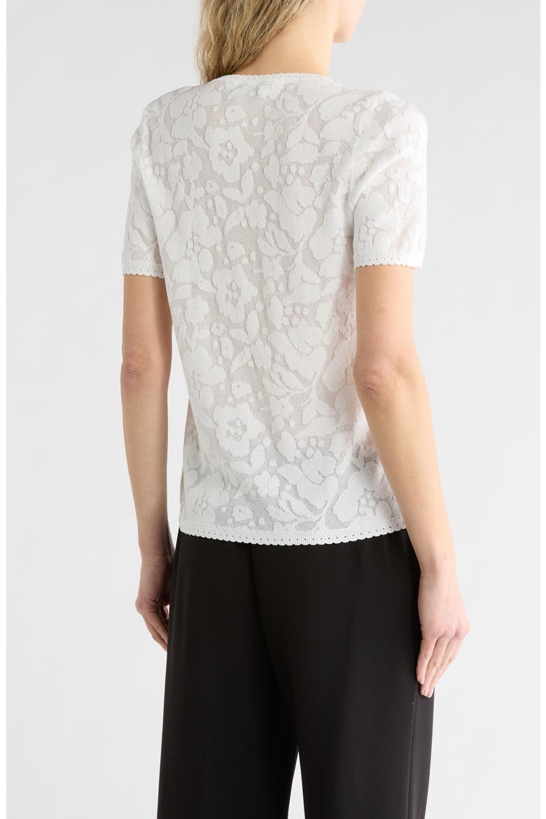Burnout Floral Top, Alternate, color, EGRET/ WHITE ORGANZA