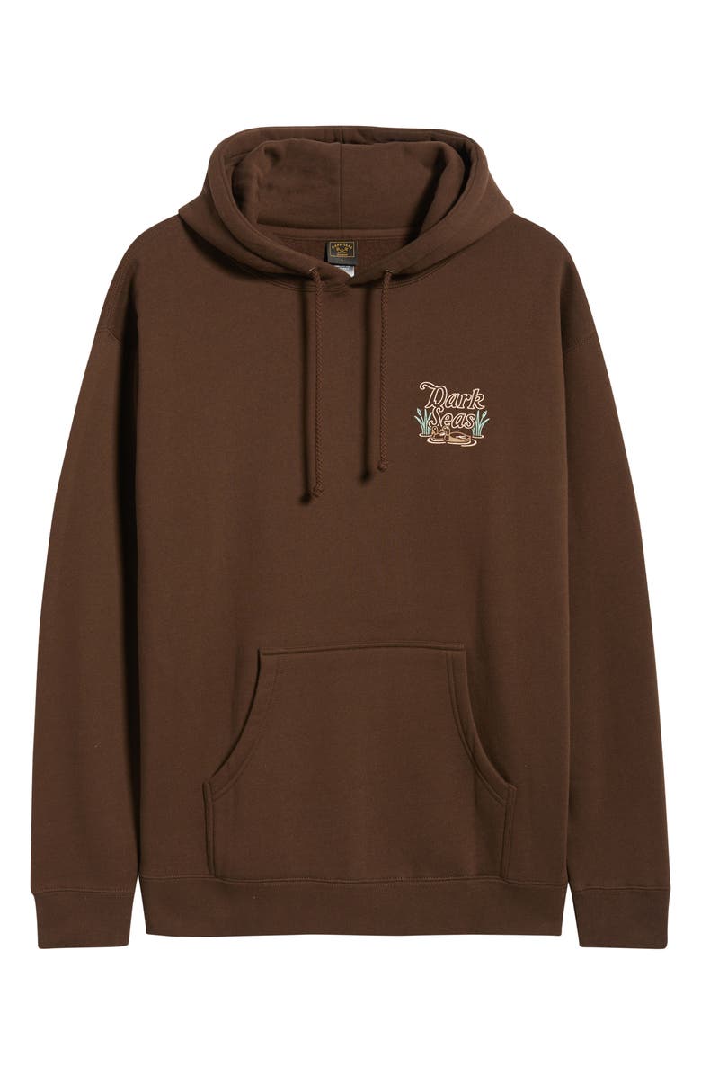 DARK SEAS Lagoon Graphic Fleece Hoodie, Alternate, color, Brown