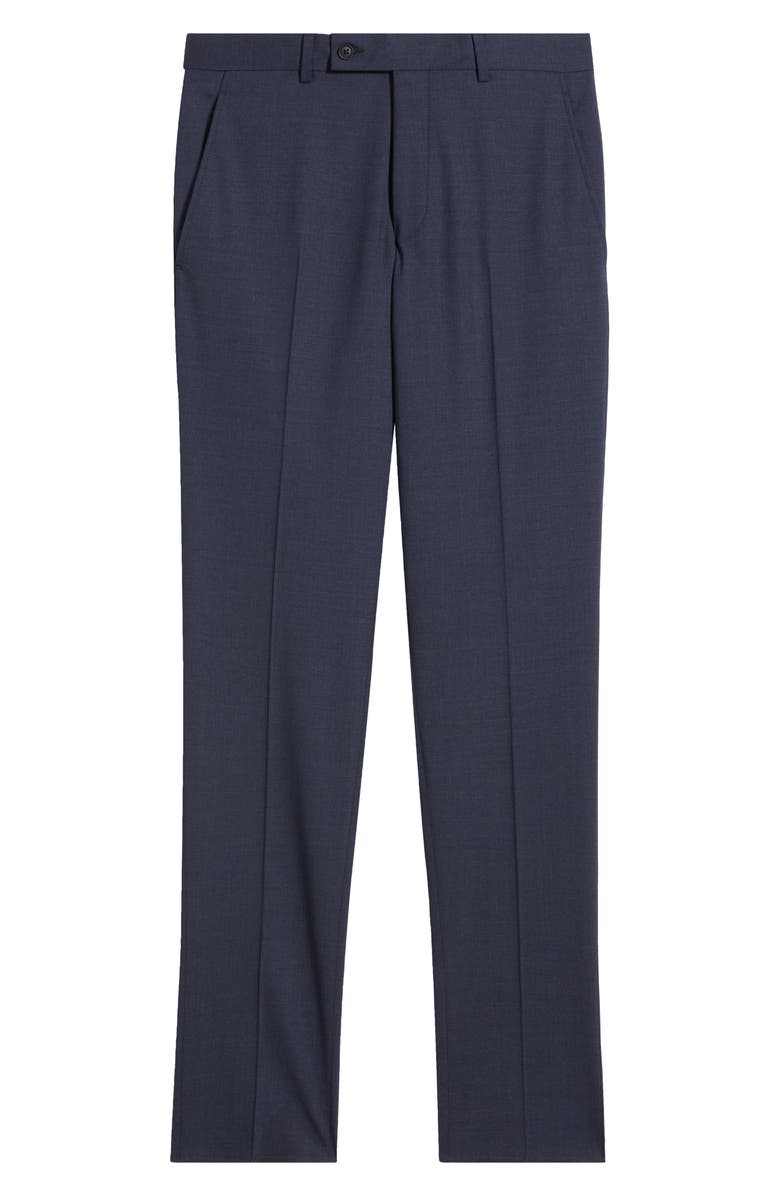 AllSaints Ross Slim Fit Stretch Wool Pants, Alternate, color, Blue/ Grey