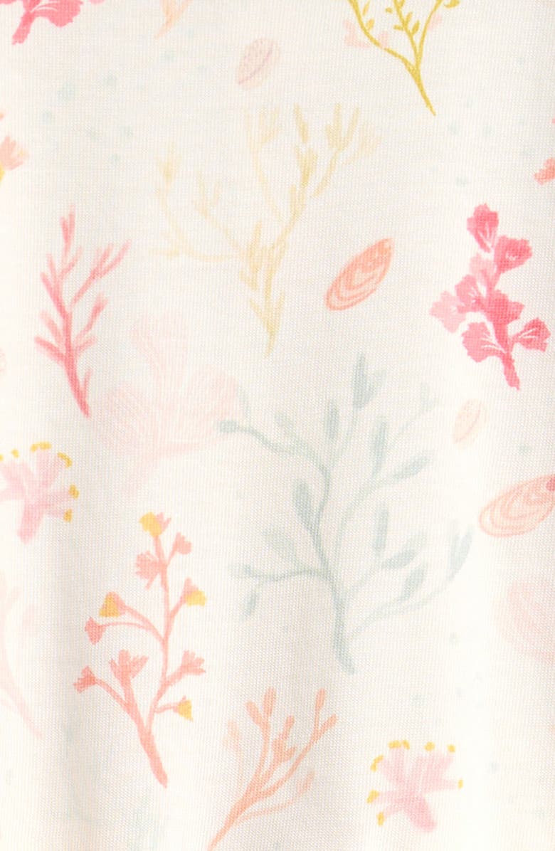 Pehr Kids' Melody Print Puff Sleeve Organic Cotton Romper, Alternate, color, Sea Bloom