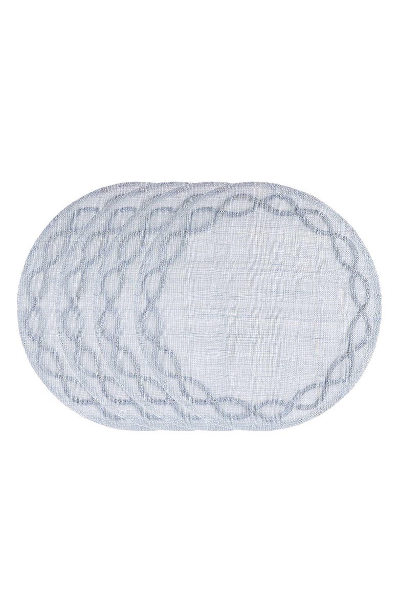 Juliska Tuileries Garden Set of 4 Placemats, Main, color, Chambray