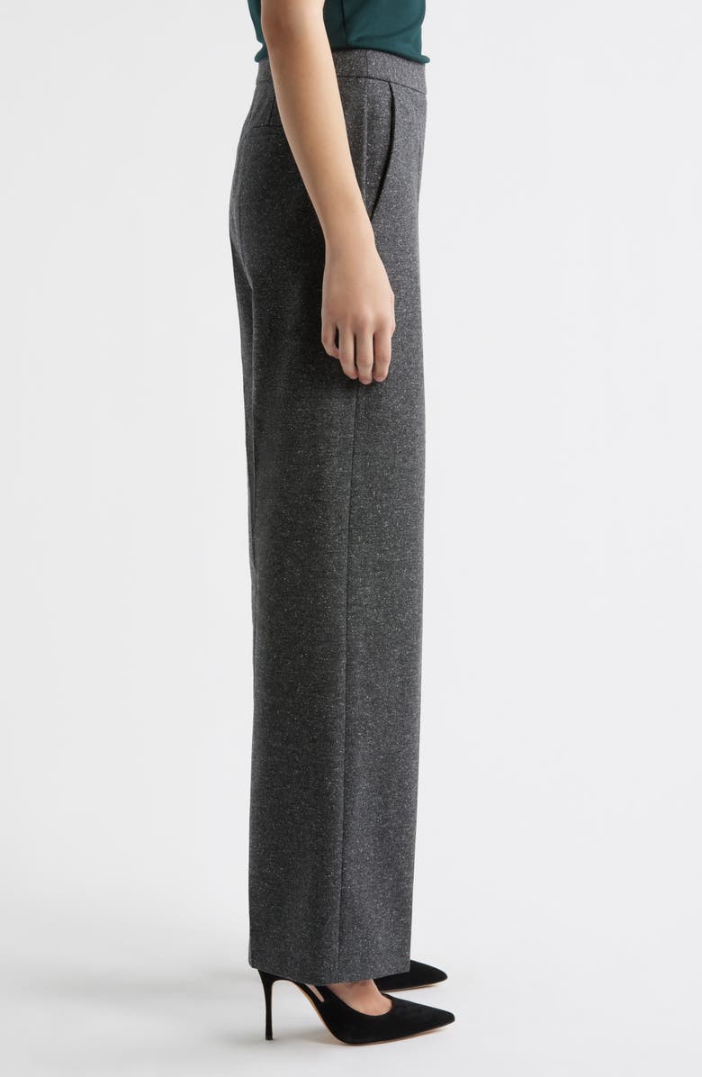 BOSS Tilepa Wool & Silk Blend Pants, Alternate, color, Charcoal Slub