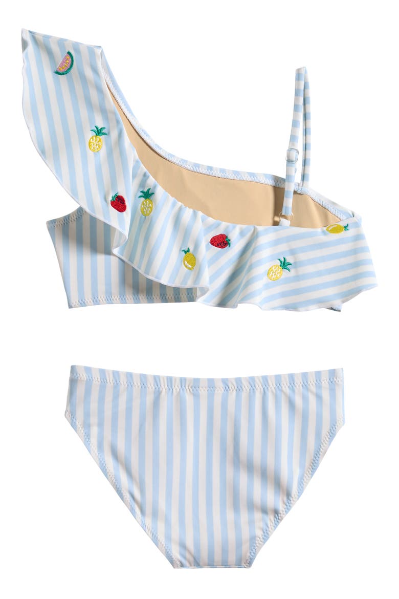 Kids' Embroidered Two-Piece Swimsuit, Alternate, color, BLUE