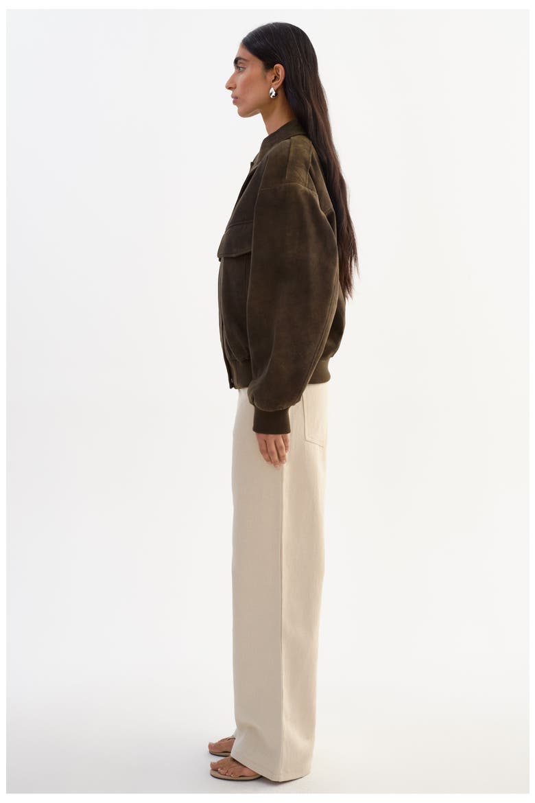 Trevanna | Suede Bomber Jacket, Alternate, color, Distressed Brown