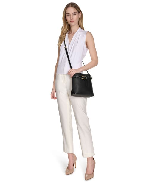 Shop Halston Tasha Crossbody Bag In Black/gold